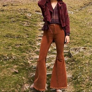 Free People Corduroy Bell Bottom Pants Sz 26